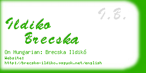 ildiko brecska business card